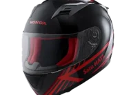 HONDA BLACK RED HELMET (FULL FACE)