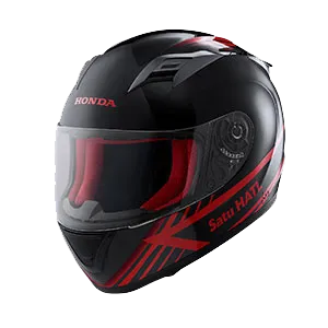 HONDA BLACK RED HELMET (FULL FACE)